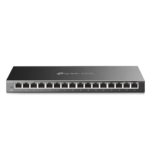 TP-Link 16 Port Gigabit Switch, Easy Smart Managed, Plug & Play, Limited Lifetime Protection, Desktop/Wall-Mount, Sturdy Metal w/Shielded Ports,...