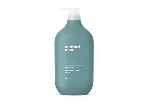 Method Nettoyant pour le corps, gel douche et savon pour le corps pour homme qui revitalise et rafraîchit la peau pour un nettoyage en profondeur, parfum mer et surf, 828 ml