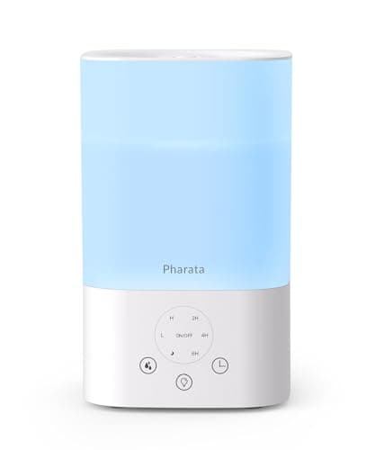Humidificateurs pour chambre à coucher, humidificateur à brume fraîche de 3,5 L pour grande pièce, diffuseur d'huiles essentielles à remplissage supérieur pour bébé et plante, arrêt automatique, silencieux...