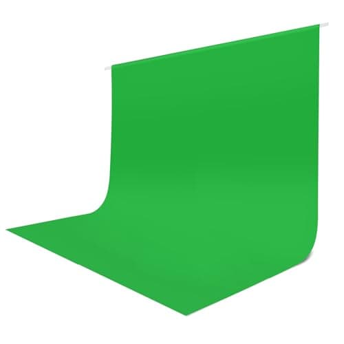 Green Screen Backdrop 10x10 ft, Chroma Key Greenscreen Background for Streaming Zoom, Photo Backdrop Curtain for Photography, Thick Polyester...