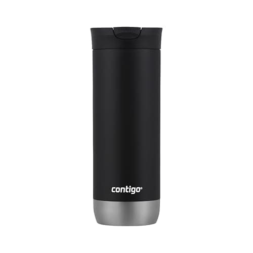 Contigo Huron 2.0 Stainless Steel Travel Mug with Leak-Proof SnapSeal Lid, Vacuum-Insulated Tumbler for Coffee and Tea, Licorice, 16 oz (473 mL)