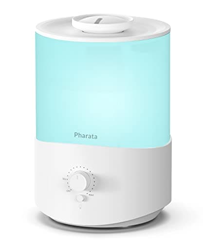 Humidificateurs Pharata pour chambre à coucher et grande pièce, humidificateur à brume fraîche de 2,5 L avec diffuseur d'huiles essentielles, humidificateur à remplissage supérieur...