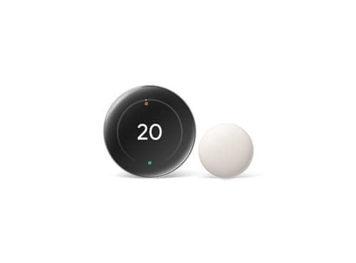 Google Nest Learning Thermostat (4e génération) avec capteur de température Nest (2e génération) - Thermostat intelligent à économie d'énergie avec Adaptive Eco - Fonctionne avec...