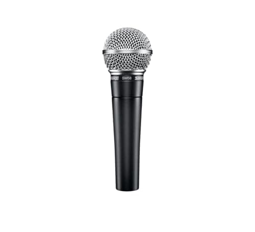 Microphone vocal dynamique professionnel Shure SM58 avec câble XLR de 25 pieds – Micro cardioïde pour performances en direct, enregistrement en studio, podcasting et...