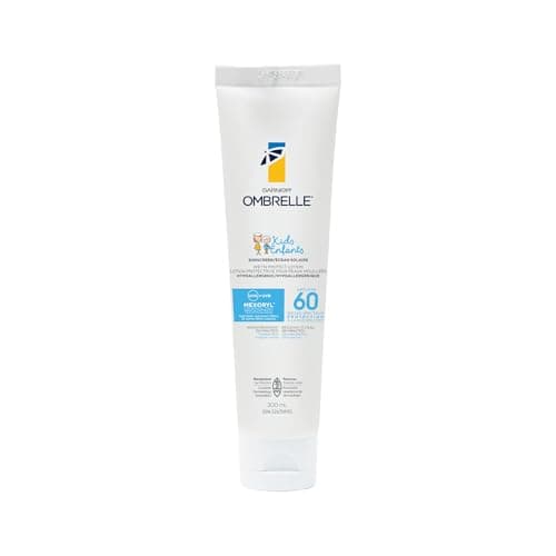 Garnier Ombrelle Kids Sunscreen Lotion SPF 60, Formulated for Sensitive Skin, Non-comedogenic, Hypoallergenic, Fragrance-Free, Very High...