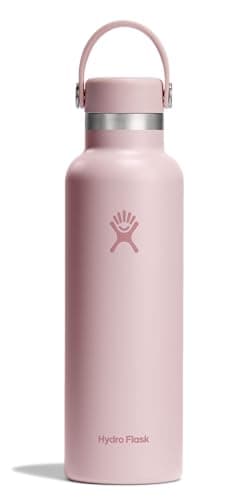 Hydro Flask Stainless Steel Standard Mouth Water Bottle with Flex Cap and Double-Wall Vacuum Insulation,Trillium, 21 Ounces
