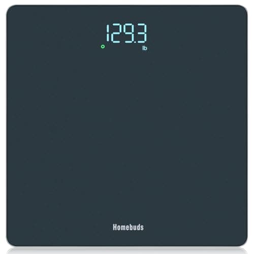 Balance de poids numérique Homebuds, haute précision en 0,1 lb par notre usine professionnelle depuis 2001, balance à affichage LED et marchepied, 3*AAA...