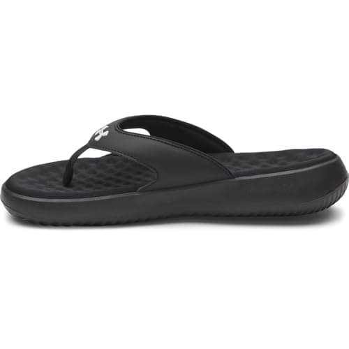 Under Armour Women's Ignite Pro 8 Flip Flops, (001) Black/Black/White, 7