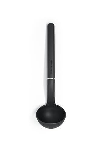 KitchenAid – Louche, résistante à la chaleur, sans danger pour les ustensiles de cuisine antiadhésifs, parfaite pour servir des soupes et des sauces (noir)