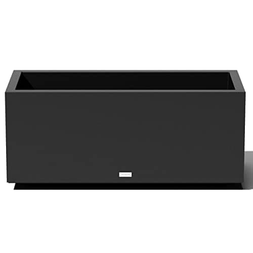 Veradek Block Series Long Box Planter - Large Rectangular Planter for Indoor or Outdoor Patio/Porch | Durable All-Weather Use with Drainage Holes |...