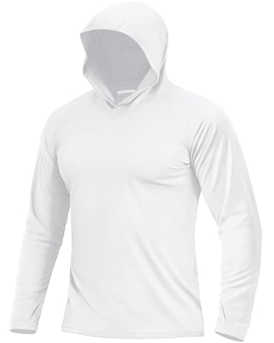 Boladeci UV Shirts for Men Hoodie UPF 50+ Sun Protection Clothing Men Sun Hoodie Quick Dry White Shirts for Men Long Sleeve Shirt Summer Shirts...