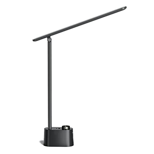 Honeywell Petite lampe de bureau LED avec ports de chargement USB, lampe de table Sunturux™ HWT-H01 pour bureau à domicile, dortoir universitaire, protection des yeux en continu...