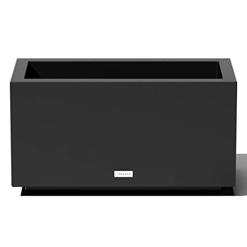Veradek Block Series Long Box Planter - Large Rectangular Planter for Indoor or Outdoor Patio/Porch | Durable All-Weather Use with Drainage Holes |...