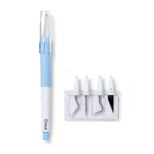 Kit de désherbage Cricut TrueControl | Couleur bleue | Comprend une poignée TrueControl, un désherbeur et des lames | Ergonomique et confortable | Système de verrouillage pour une plus grande...
