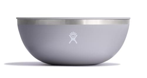 Hydro Flask Bol de cuisine d'extérieur en acier inoxydable de 1 litre avec couvercle à pression et isolation à double paroi, gris bouleau