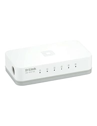 D-Link 5 Port Fast Ethernet Unmanaged Desktop Switch, Plug and play, Fanless design, IEEE 802.3az Energy-Efficient Ethernet (EEE), 3-Year Warranty...