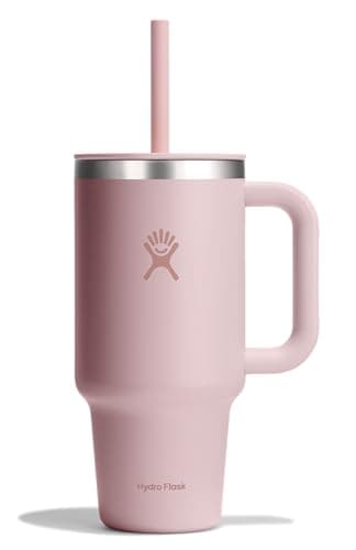 Hydro Flask 32 Oz All Around Stainless Steel Travel Tumbler with Leak Resistant Flexible Straw Press-in Lid, Trillium