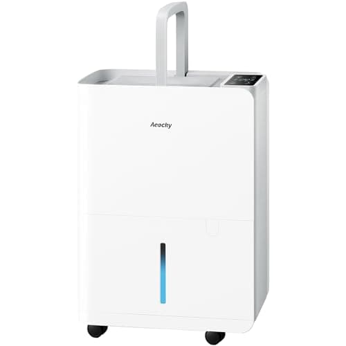 Déshumidificateur de sous-sol de 3500 pieds carrés, déshumidificateur de tuyau de vidange AEOCKY Max 50 pintes/D pour la maison, la salle de bain, la chambre, l'humidistat Intelligent
