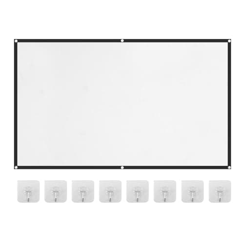 16:9 Projection Screen, Portable Projector Screen 60-100 Inch Foldable Portable Projector Movies Screens for Home Theater Outdoor Indoor White...