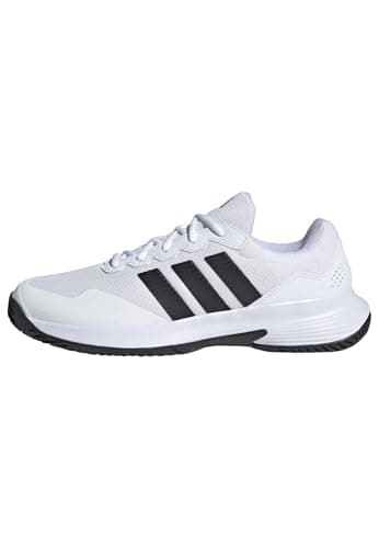 adidas Men's Gamecourt 2 M, White/Black/Silver Metallic, 10.5