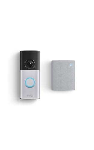 Ring Wired Doorbell Plus (modèle le plus récent), nickel argenté avec carillon (modèle le plus récent), blanc
