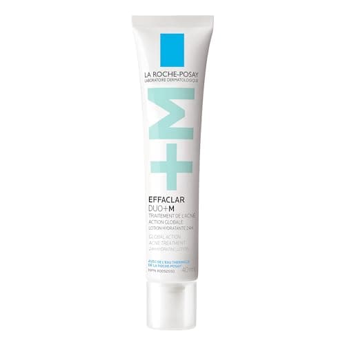 Crème visage contre l'acné La Roche Posay à l'acide salicylique et à la niacinamide, crème hydratante visage Effaclar Duo+M pour peaux grasses à tendance acnéique. Aide à éliminer les boutons,...