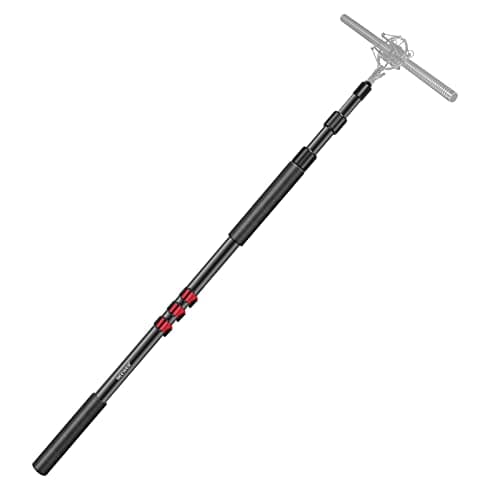NEEWER NW-7000 Microphone Boom Arm, 3 Section Extendable Handheld Mic Arm with 3/8" & 3/8" to 5/8" Screw Adapter, 3ft to 8ft Adjustable...