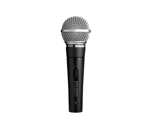 Microphone vocal dynamique Shure SM58S avec interrupteur marche/arrêt, directivité cardioïde, filtre anti-pop intégré, pour micro de performance en direct et en studio pour chanteurs,...