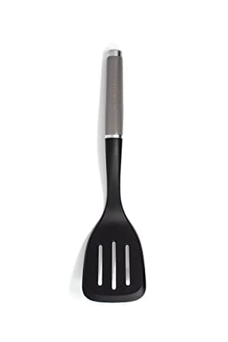 KitchenAid - Classic Slotted Turner, Heat Resistant Nylon Spatula, Safe for Nonstick Cookware (Grey)
