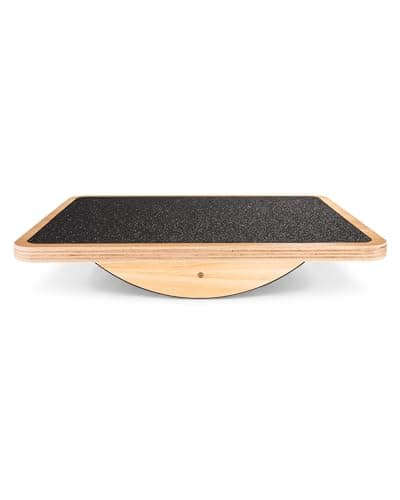 Planche d'équilibre professionnelle en bois StrongTek, planche à bascule, accessoire de bureau debout en bois, planche d'équilibrage pour sous le bureau, rouleau antidérapant, noyau...