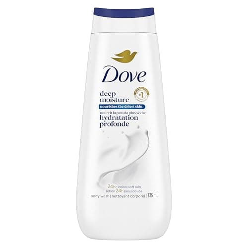Dove Body Wash Deep Moisture for 24hr Lotion-Soft Skin Moisturizing Skin Cleanser with No Sulfates No Parabens 325 ml