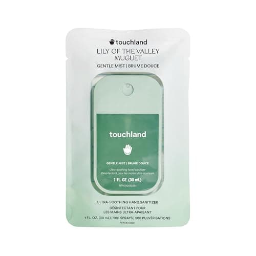 Touchland Gentle Mist Ultra-Soothing Hand Sanitizer Spray, Lily Of The Valley scented, 30ml., Travel Size