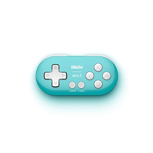8Bitdo Zero 2 Manette de jeu Bluetooth sans fil pour Switch/Windows/Android/macOS/Steam/Raspberry Pi (édition turquoise)