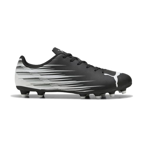 Puma Attacanto Firm, baskets à crampons de football pour terrain artificiel, noir/blanc, 8.5
