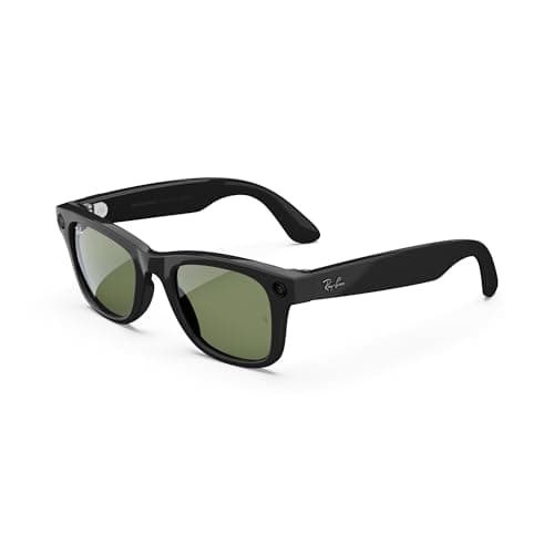 Lunettes Ray-Ban Meta, Wayfarer - Noir brillant/Vert G15