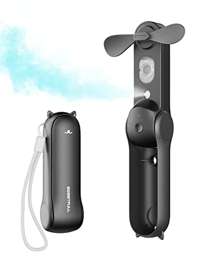 SWEETFULL Misting Fan Portable, Handheld Personal Mister Fans, Small Fan Rechargeable, Mini Spray Water Mist,Kids Women Portable Fans For Travel,...