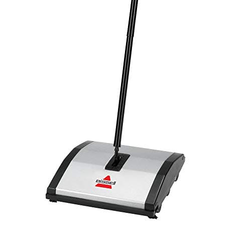 BISSELL 92N0C Balayeuse sans fil à double brosse Natural Sweep, fabriquée en plastique 100 % recyclé et sans PVC avec brosses d'angle et design durable