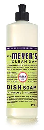 Meyer's Clean Day Savon à vaisselle, liquide vaisselle sans cruauté envers les animaux et biodégradable, parfum verveine citronnée, bouteille de 473 ml