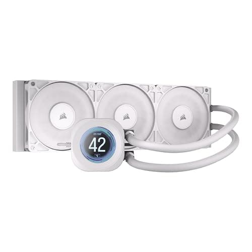 CORSAIR Nautilus 360 RS LCD Liquid CPU Cooler – 2.1" IPS LCD Screen, 360mm AIO, Low-Noise, Daisy-Chain, Intel LGA 1851/1700, AMD AM5/AM4 – 3X RS120...