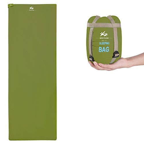 BESTEAM Sac de couchage ultra léger pour temps chaud, camping en plein air, sac à dos et randonnée – Convient pour les enfants, les adolescents et les adultes (vert armée)
