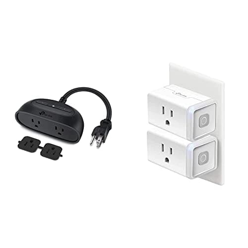 Kasa Smart Outdoor Smart Plug (KP400) and Smart WiFi Outlet (HS103P2) Bundle | TP-Link