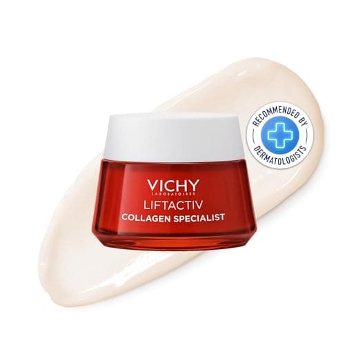 Vichy Anti-Aging Facial Moisturizer, Liftactiv Collagen Specialist Face Cream with Vitamin C and Peptides for Aging Skin, 50mL, or Bundle with...
