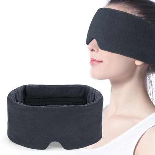 Mavogel Full Coverage Sleep Mask for Sleeping, Light Blocking Eye Mask with Adjustable Closure, Ultra Soft Breathable Modal Eye Cover for Women...