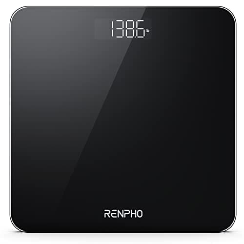 RENPHO Digital Body Weight Bathroom Scale, Highly Accurate Core 1S Scale for Body Weight with Lighted LED Display, Large Rounded Corner Design, 400...