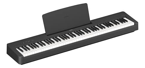 Piano numérique mince à 88 touches Yamaha P-145BT avec Bluetooth, touches lestées, son de piano acoustique de qualité supérieure, conception compacte, pupitre, pédale de commande et...