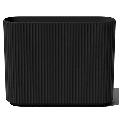 Veradek Demi Series Span Planter for Front Porch, Patio, Backyard | Durable Plastic-Stone Composite Material | Modern Décor for Shrubs, Flowers