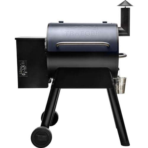Traeger Grills Pro 22 Electric Wood Pellet Grill and Smoker, Blue, 572 Square Inches Cook Area, 450 Degree Max Temperature, Meat Probe, 6 in 1 BBQ...