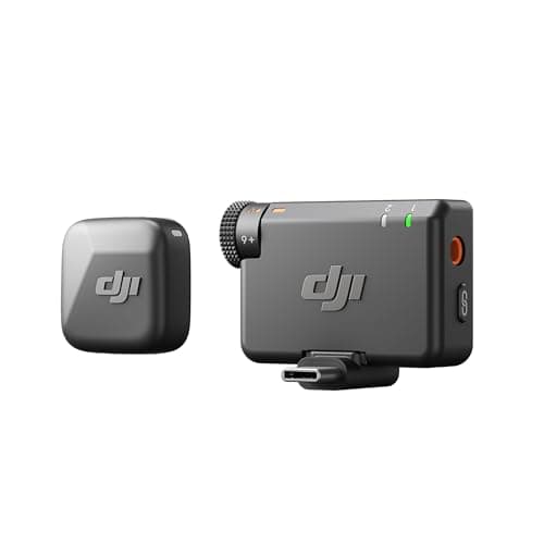 DJI Mic Mini (1 TX + 1 RX), microphone cravate sans fil pour iPhone/appareil photo/Android, ultraléger, audio riche en détails, suppression du bruit, automatique...