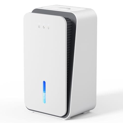 Déshumidificateur pour la maison, déshumidificateur portable de 1000 pieds carrés avec aromathérapie, arrêt automatique, mode veille ultra-silencieux, lumière 7 couleurs pour chambre à coucher...