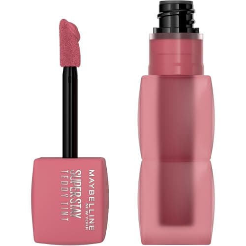 Maybelline Teddy Tint, Teinture pour les lèvres, Teinte pour les lèvres douces, Sensation légère, Tenue 12 heures, Finition transparente ou floue, Hauteur genou